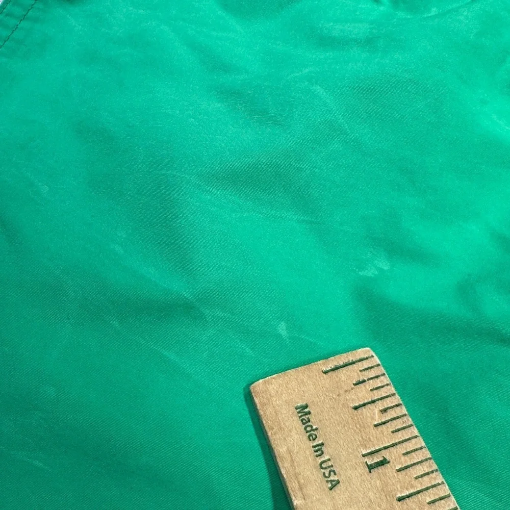Polo Ralph Lauren Green Swim Trunks Nylon Elastic Tie Waist Vintage Men's Size L